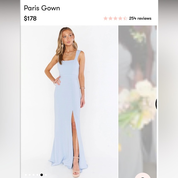 Show Me Your MuMu Dresses & Skirts - Show me your Mumu Paris Gown Steel Blue. Size Small.